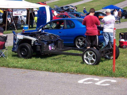 Lookin' at their own car...