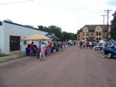 Some vendors left when it started rainin'.